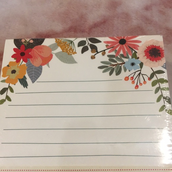 OCS Designs Floral Market Note Pads Set Of Two Secret Garden Designs NWT 8x4x.75 - Picture 2 of 16